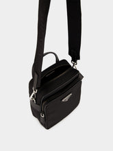 Prada Black Re-Nylon and Saffiano Leather Shoulder Bag