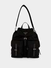 Prada Black Re-Nylon Saffiano Leather Backpack