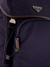 Prada Blue Recycled Polyamide and Leather Backpack