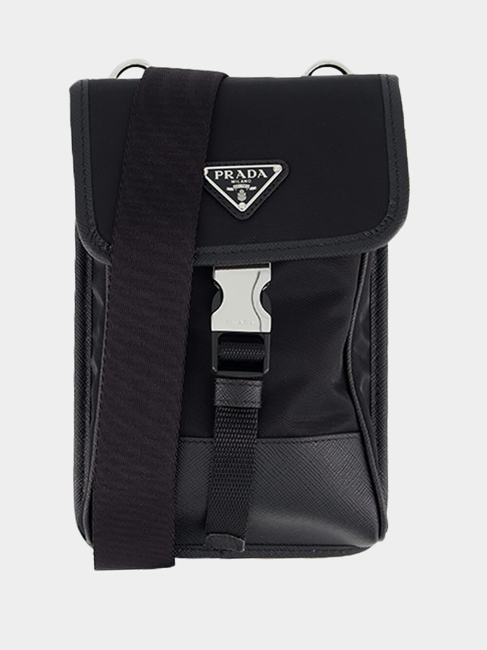 Black Re-Nylon Smartphone Bag