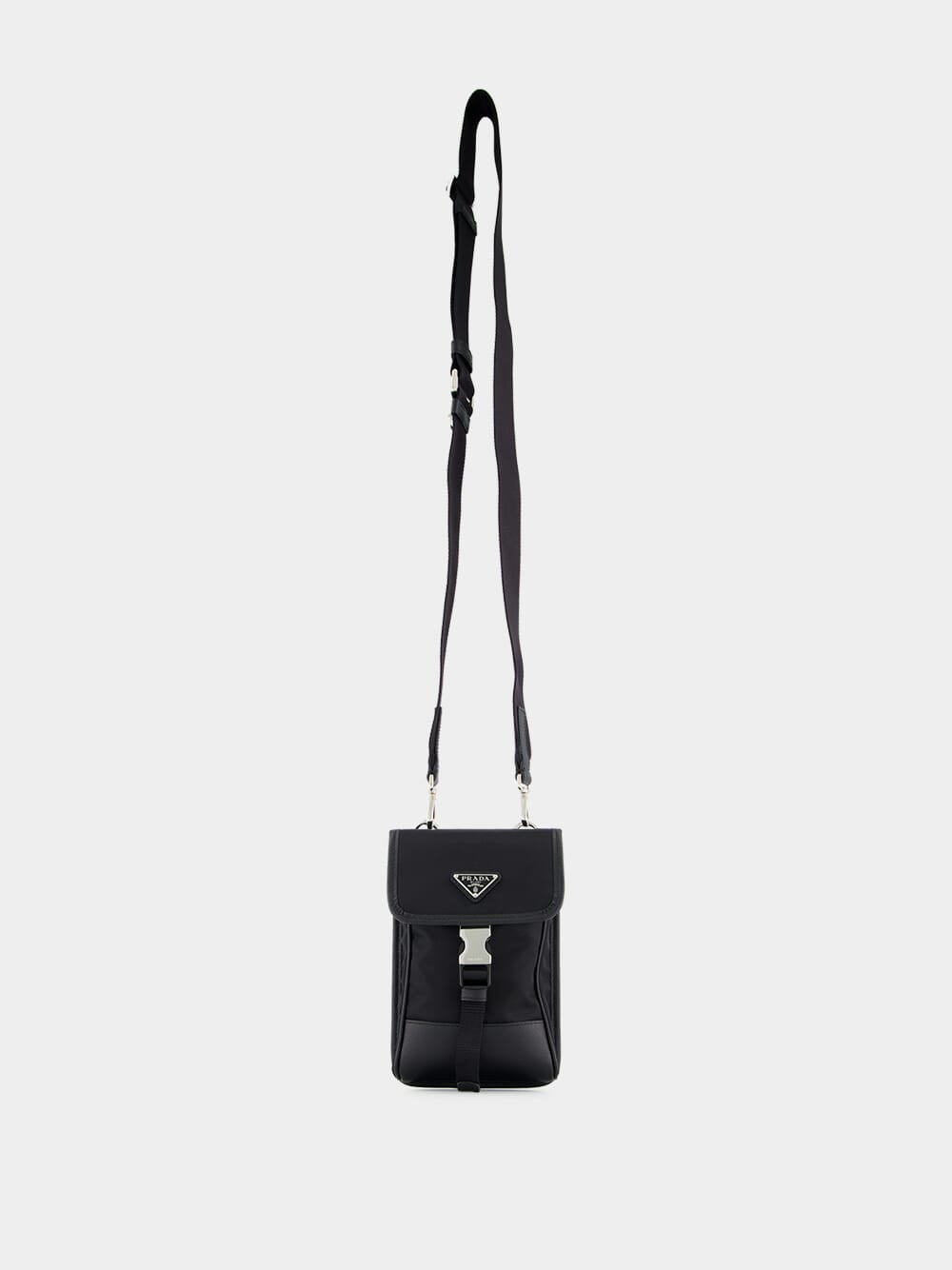 Black Re-Nylon Smartphone Bag