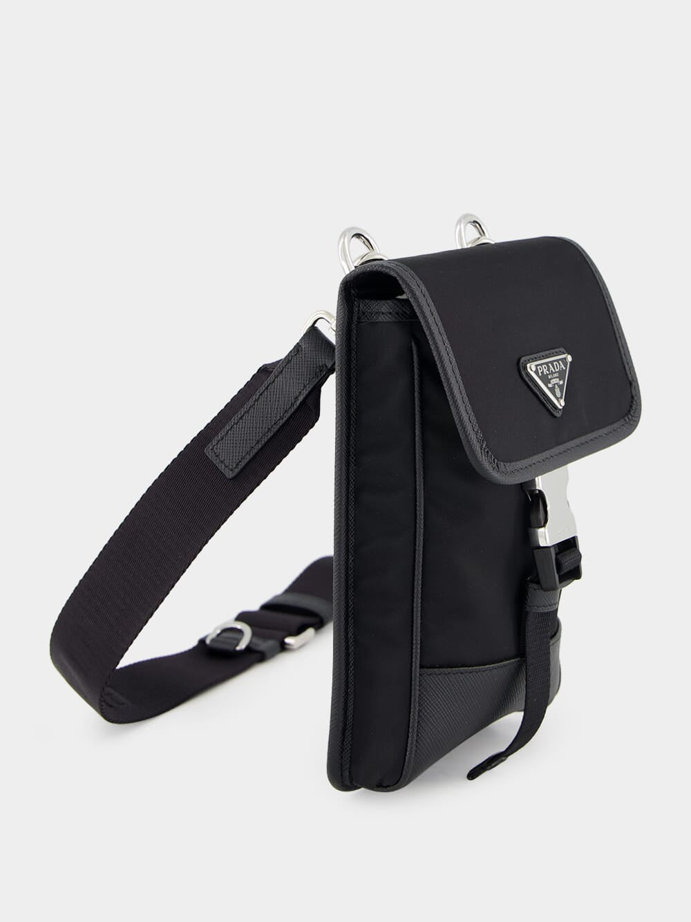 Black Re-Nylon Smartphone Bag