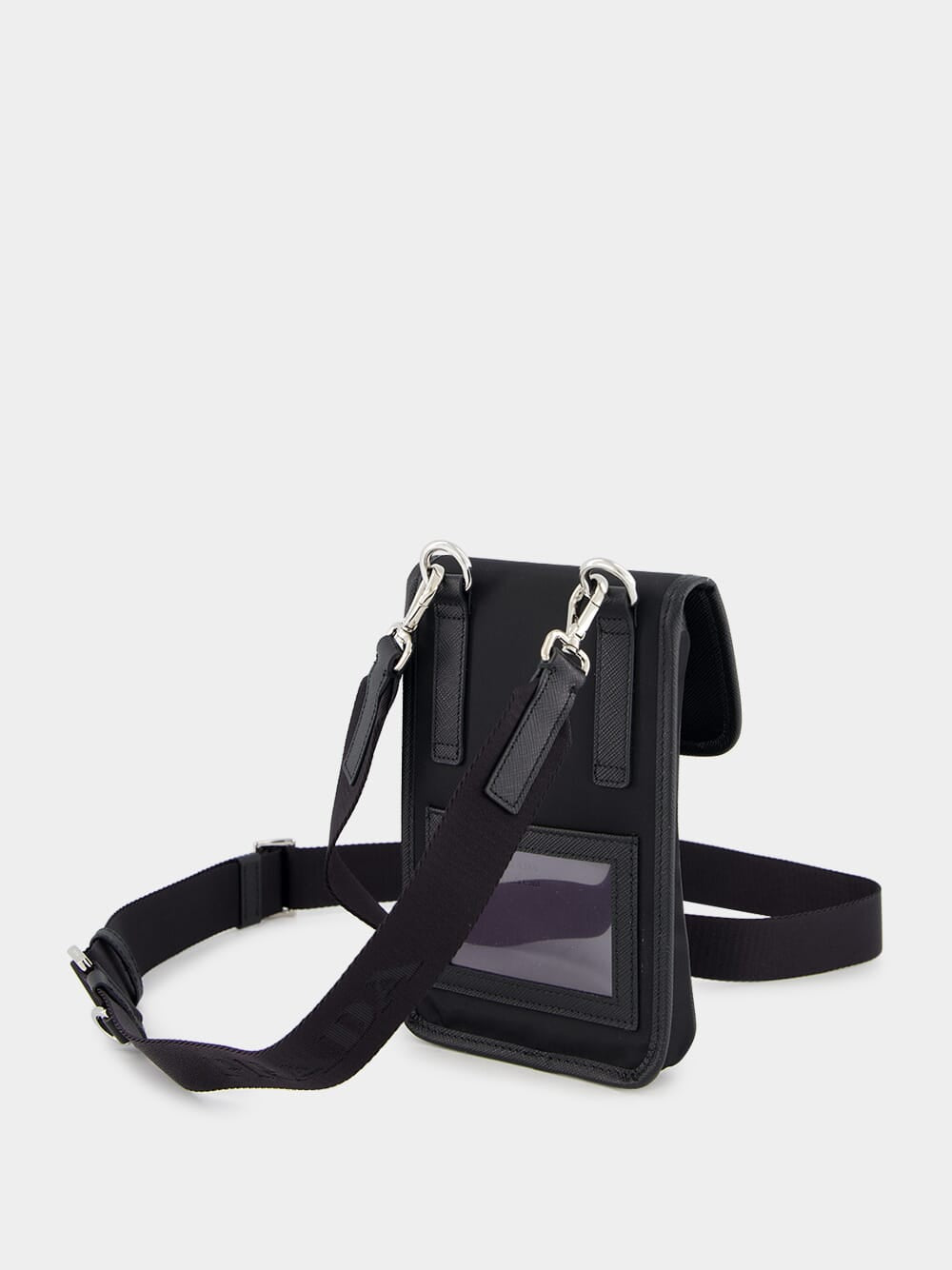 Black Re-Nylon Smartphone Bag