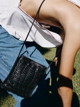 HEREU Black Trena Flat Square Crossbody Bag