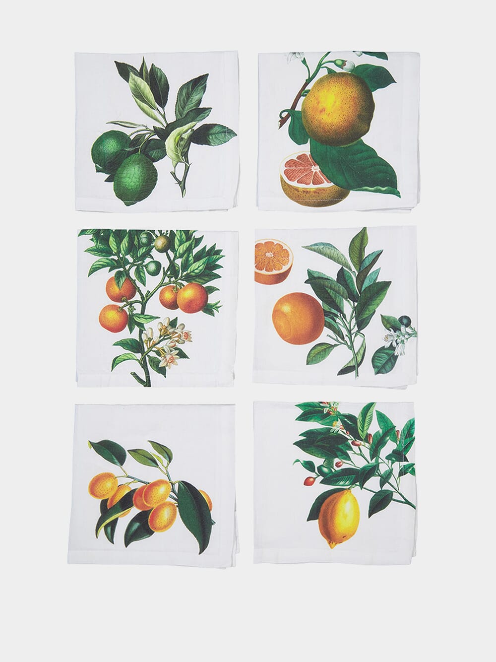 Set of 6 Citrus Napkins