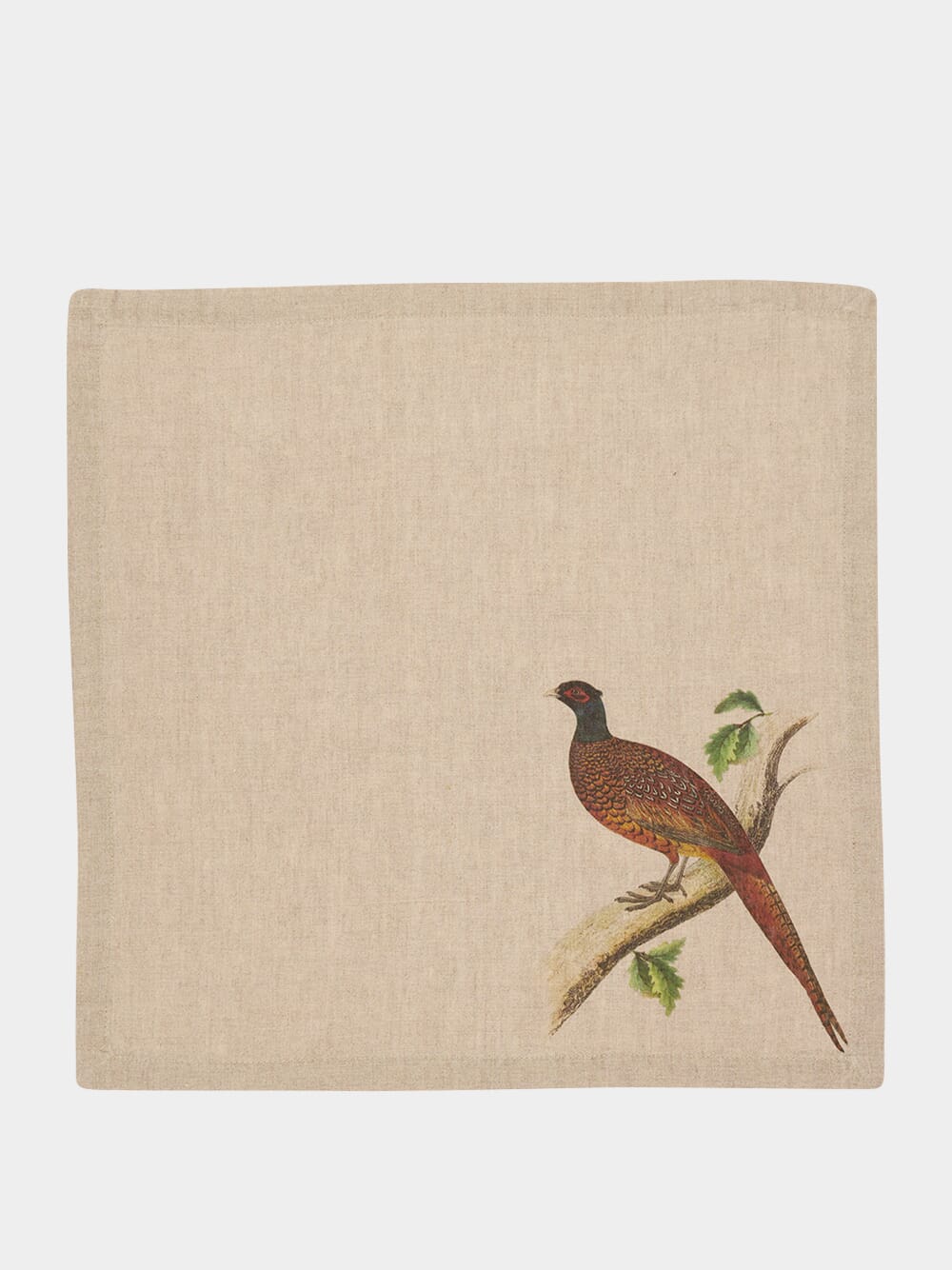 Set of 6 Forest Birds Linen Napkins