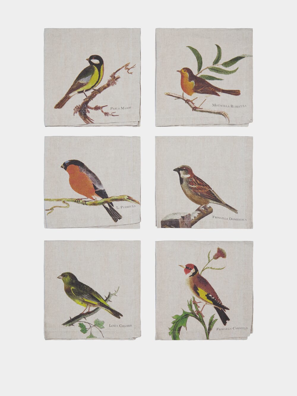 Set of 6 Small Birds Napkins