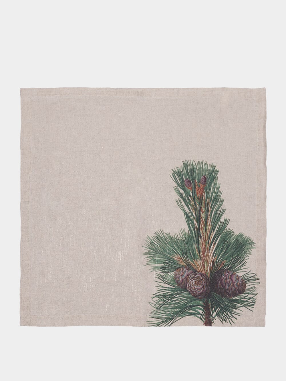 Set of 6 Conifers Trees Linen Napkins