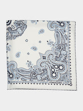 Ferragamo Light Blue Arabesque Silk Scarf