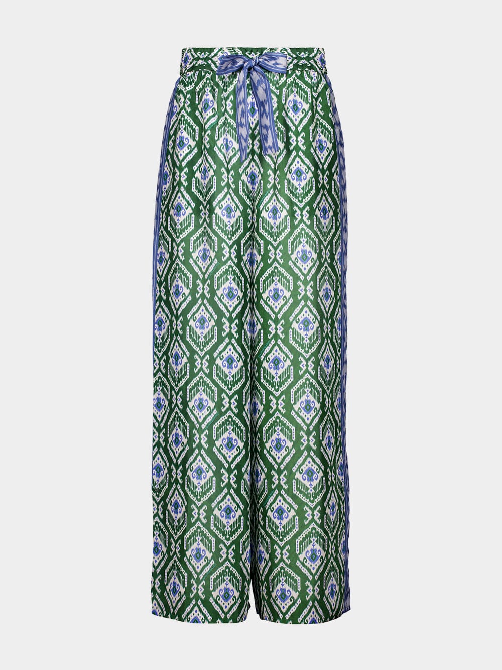 Green Wylie silk relaxed fit pants