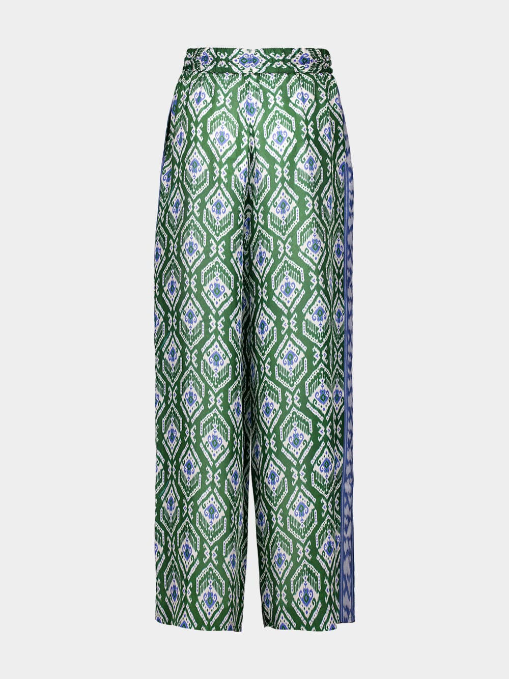 Green Wylie silk relaxed fit pants