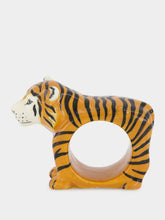 Quail Ceramics Tiger Napkin Ring Holder