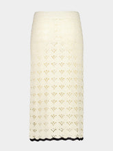 Zimmermann Cream and Black Rhiannon Crochet Midi Skirt