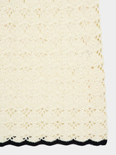 Zimmermann Cream and Black Rhiannon Crochet Midi Skirt