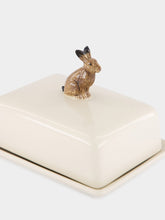 Quail Ceramics Hand-Painted Hare Butter Dish