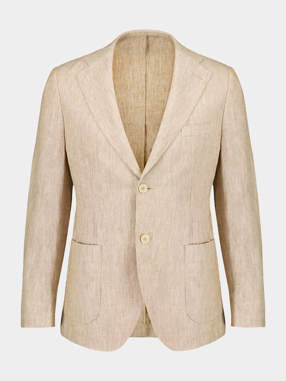 Nut Two-Button Linen Blazer