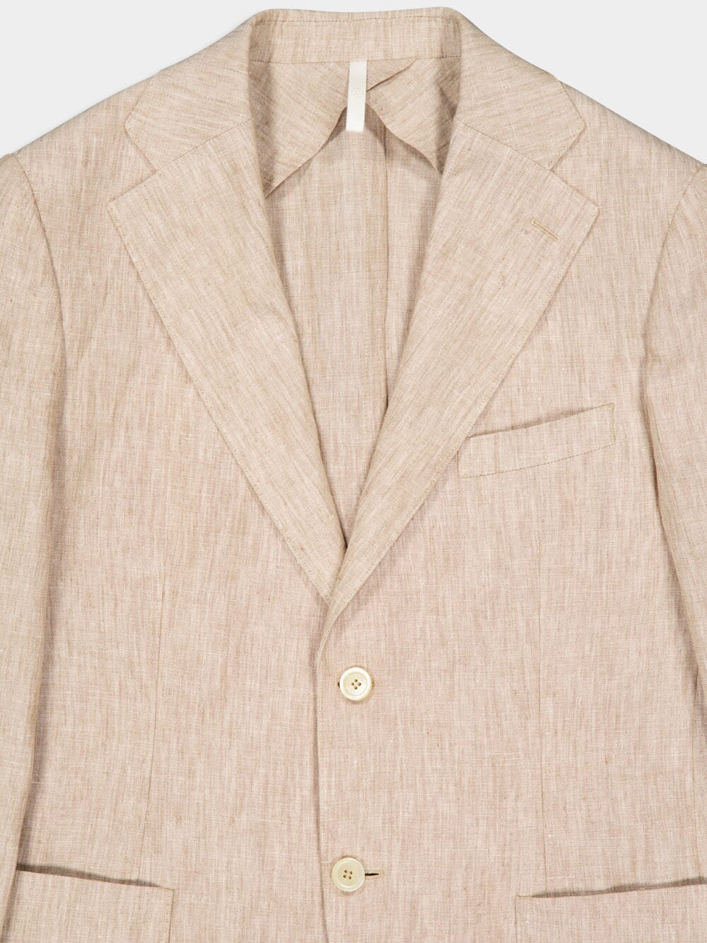 Nut Two-Button Linen Blazer