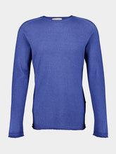 120% Lino Blue Cashmere C-Neck Sweater