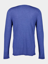 120% Lino Blue Cashmere C-Neck Sweater