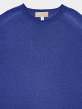 120% Lino Blue Cashmere C-Neck Sweater