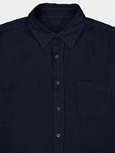 120% Lino Regular Fit Navy Linen Shirt