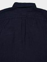 120% Lino Regular Fit Navy Linen Shirt