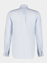 120% Lino Regular Fit Light Blue Linen Shirt