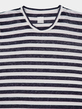 120% Lino Nautical Stripe Linen T-Shirt
