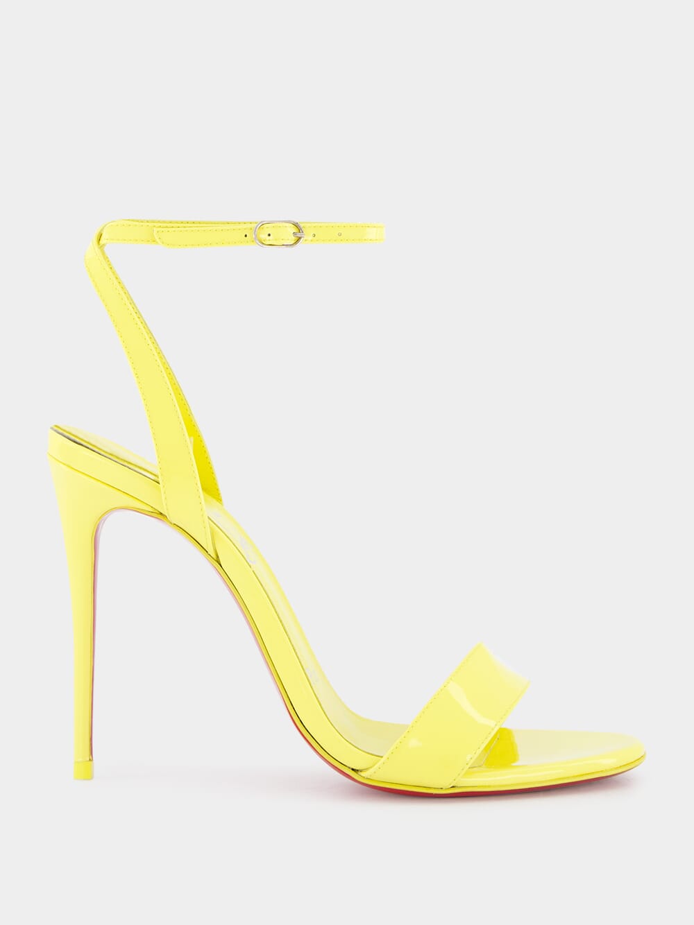 Loubigirl 100mm Yellow leather sandals