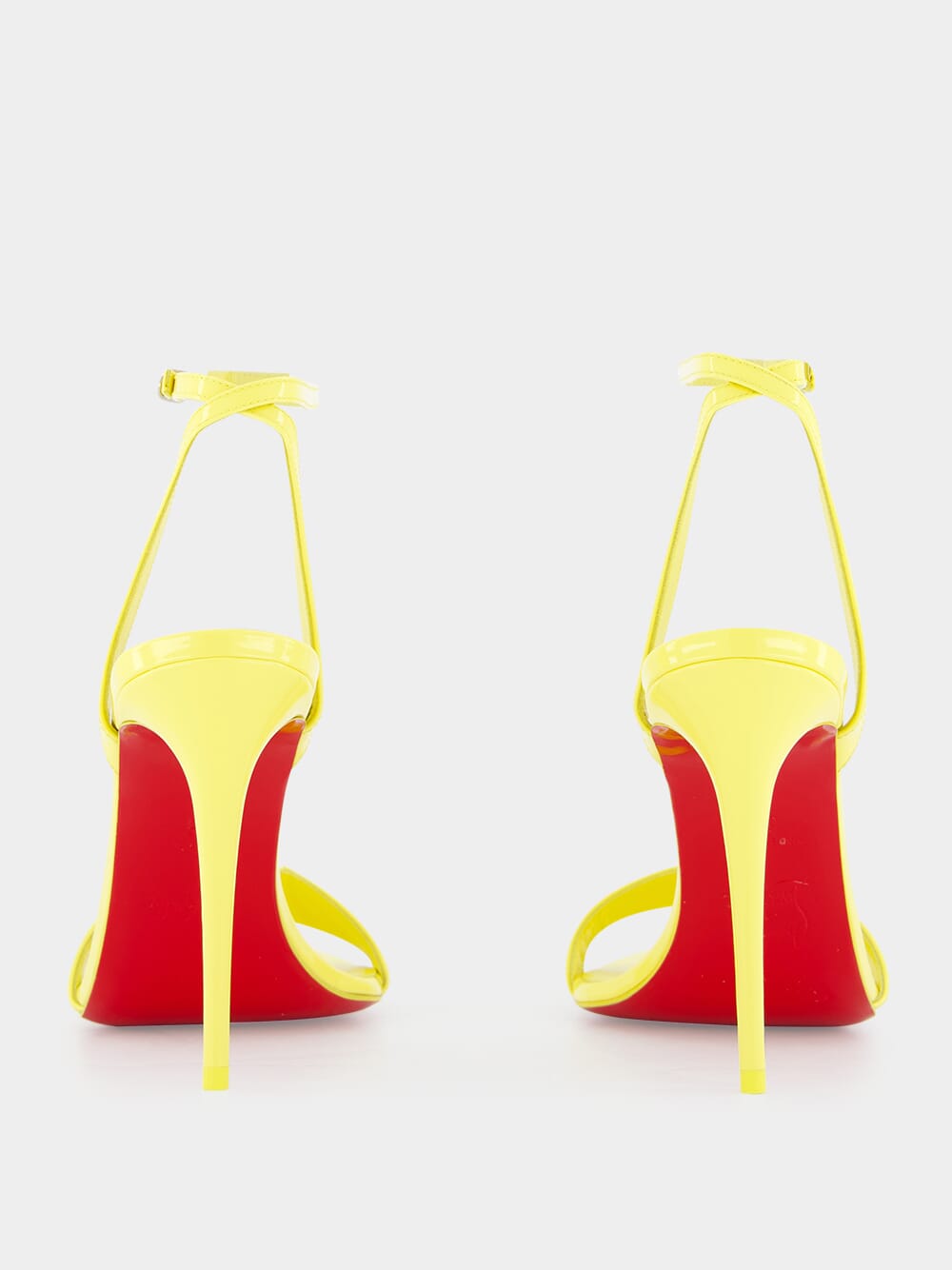 Loubigirl 100mm Yellow leather sandals