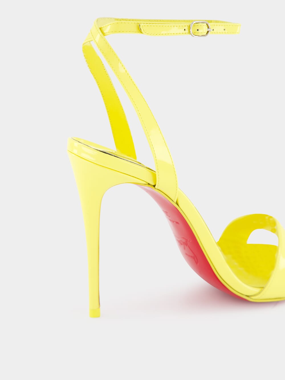 Loubigirl 100mm Yellow leather sandals