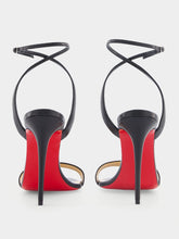 Christian Louboutin Loubigirl 100mm Black Nappa Leather Sandals