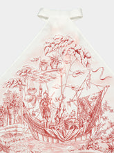 Ferragamo Pink Voyage Print Silk Foulard Top