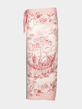 Ferragamo Pink Voyage Print Silk Sarong