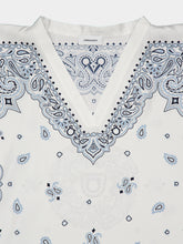 Ferragamo Sky Blue Arabesque Silk Poncho