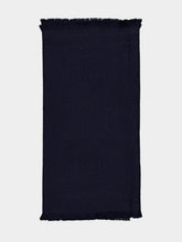 Ferragamo Dark Blue Damgan Wool Silk Scarf