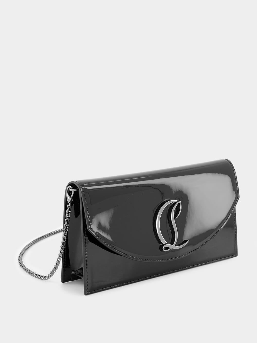 Loubi54 Black Leather Clutch