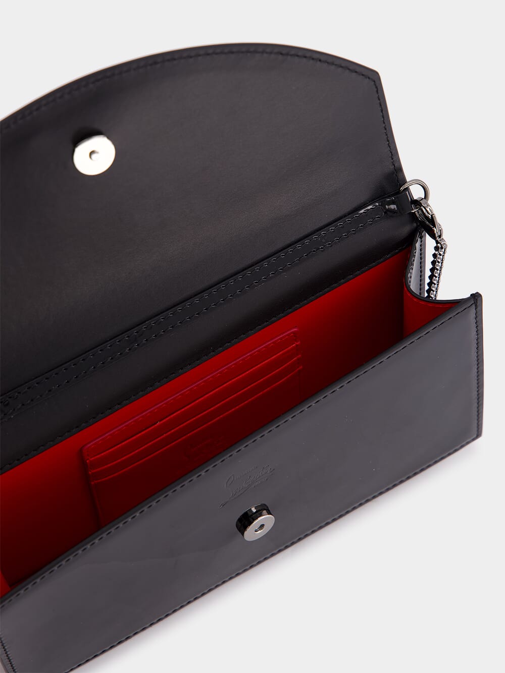 Loubi54 Black Leather Clutch