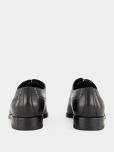Manolo Blahnik Witney Black Leather Brogue Oxfords
