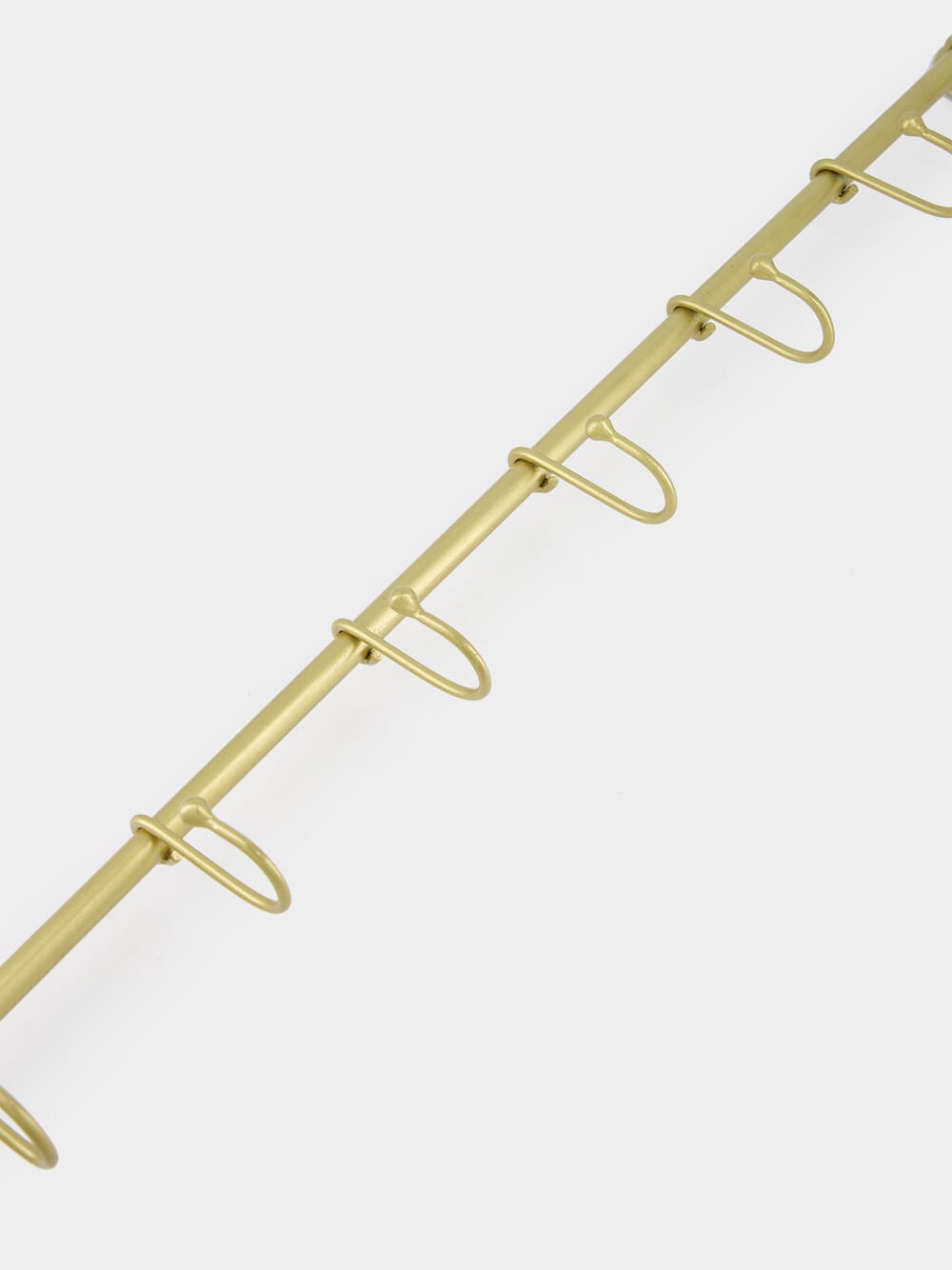 Gold Iron Coat Rack with 8 Hooks