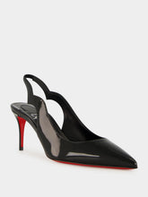 Christian Louboutin Black Hot Chick Sling 70 Patent Leather Pumps