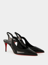 Christian Louboutin Black Hot Chick Sling 70 Patent Leather Pumps