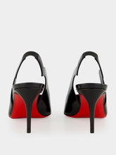 Christian Louboutin Black Hot Chick Sling 70 Patent Leather Pumps