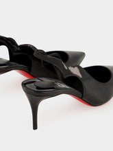 Christian Louboutin Black Hot Chick Sling 70 Patent Leather Pumps