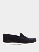 Manolo Blahnik Monaco Navy Suede Boat Shoes