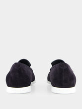 Manolo Blahnik Monaco Navy Suede Boat Shoes