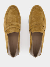 Manolo Blahnik Brown Suede Penny Loafers