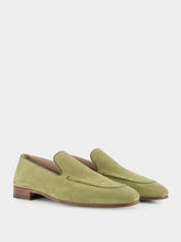 Manolo Blahnik Truro Khaki Suede Loafers