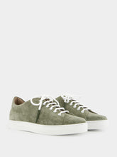 Manolo Blahnik Semanado Khaki Suede Lace-Up Sneakers