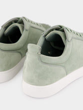 Christian Louboutin Louis Junior Spikes Sneakers in Haiiro Green Veau Velours